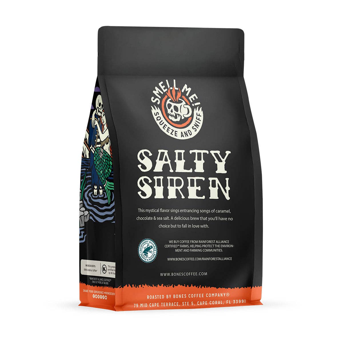 Bones Coffee Company - Salty Siren Flavored Coffee | 12oz | Whole Bean & Ground