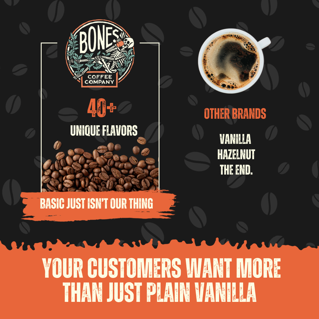 Bones Coffee Company - Salty Siren Flavored Coffee | 12oz | Whole Bean & Ground