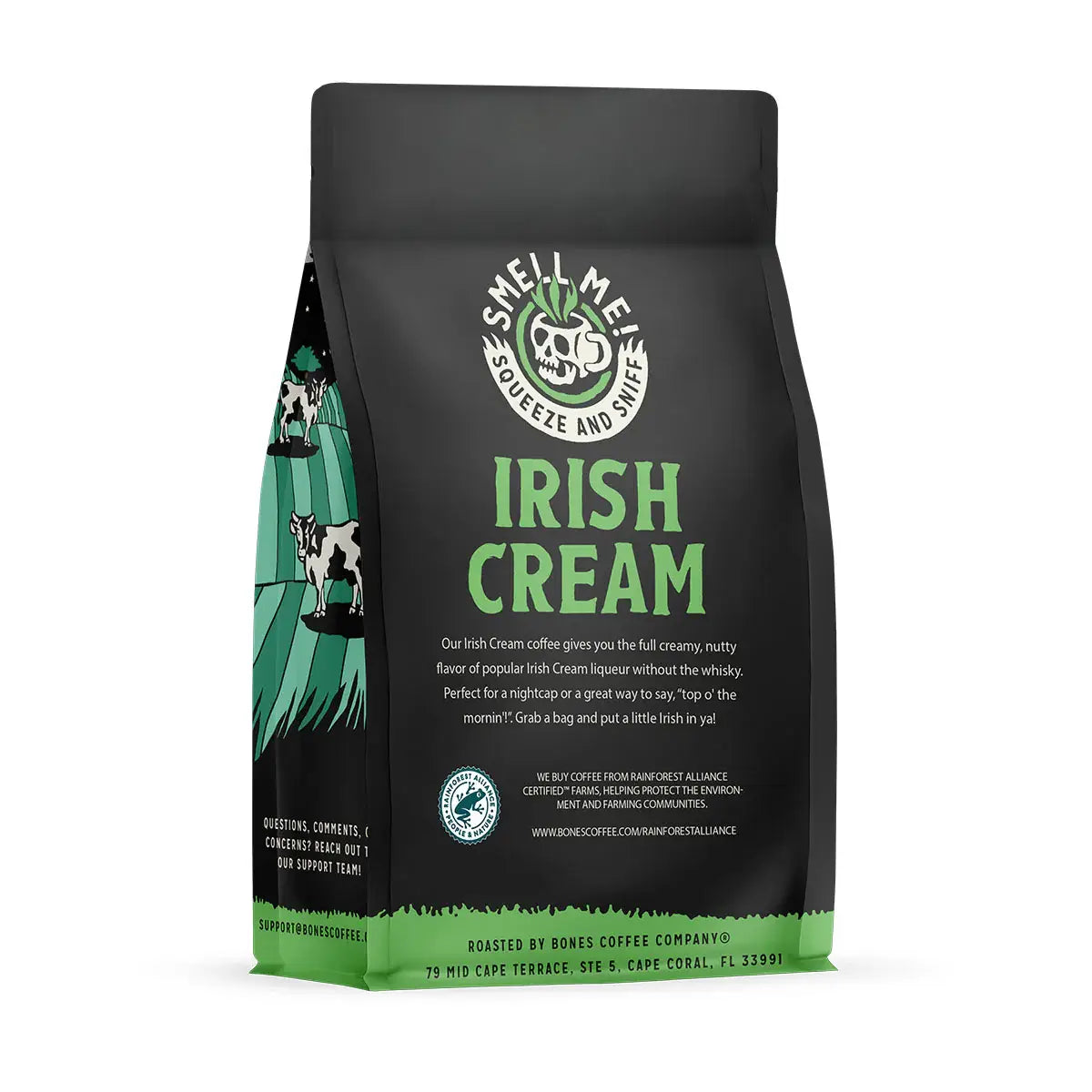 Bones Coffee Company - Irish Cream Flavored Coffee | 12oz | Whole Bean & Ground