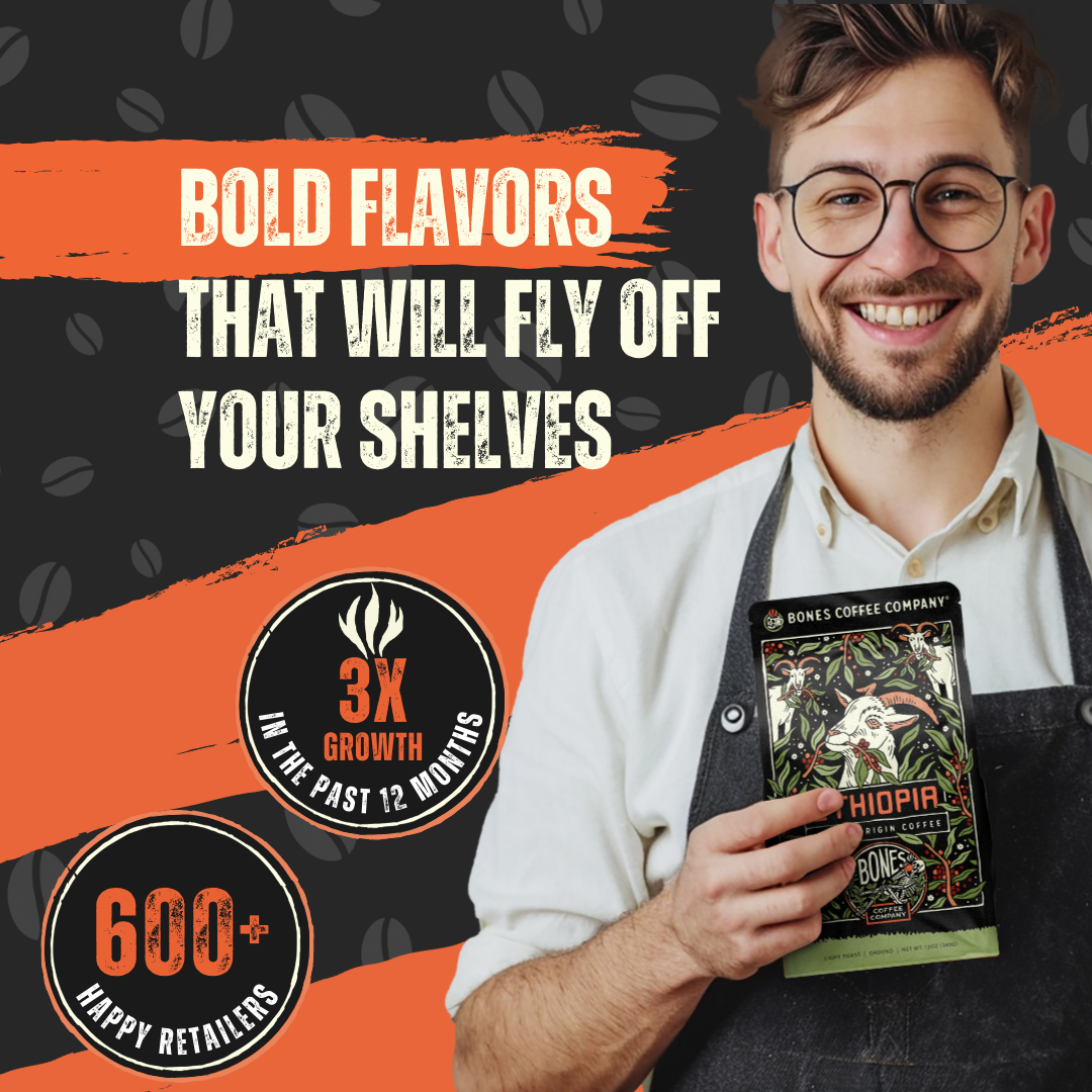 Bones Coffee Company - Salty Siren Flavored Coffee | 12oz | Whole Bean & Ground